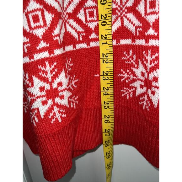 NWT Yidarton Men Size Large Christmas Snowflake Acrylic Sweater, Red Green Black - Picture 10 of 11